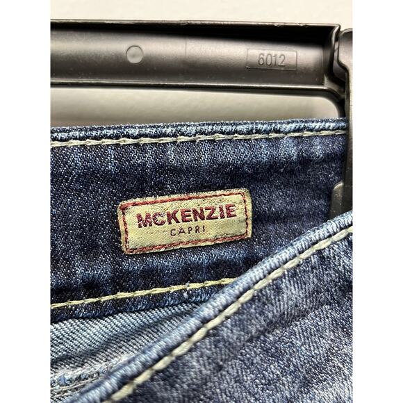 Silver cropped/Capri Jeans Juniors 5 McKenzie thick stick flap pockets Denim - Picture 10 of 10